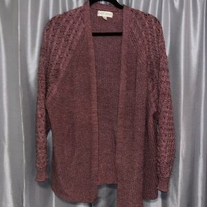 Mauve knit cardigan